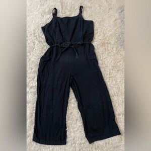 Old Navy Belted Jumpsuit Retro Western Dark Blue Denim One Piece Womens XXL 2XL